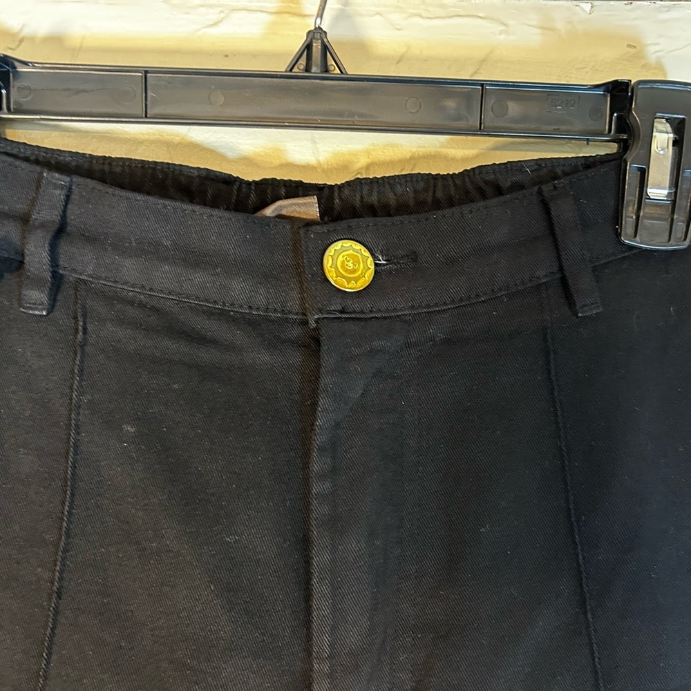 Big Bud Press Western Pants - Paintstamp Lazy Daisy Black & Cream - Size XS - Picture 4 of 13
